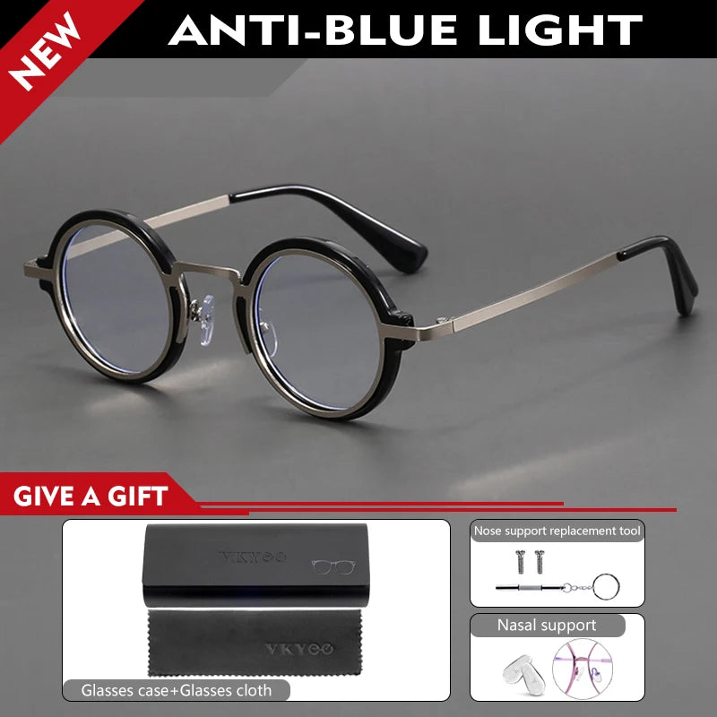 Vicky Unisex Full Rim Round Tr 90 Alloy Reading Glasses 10124