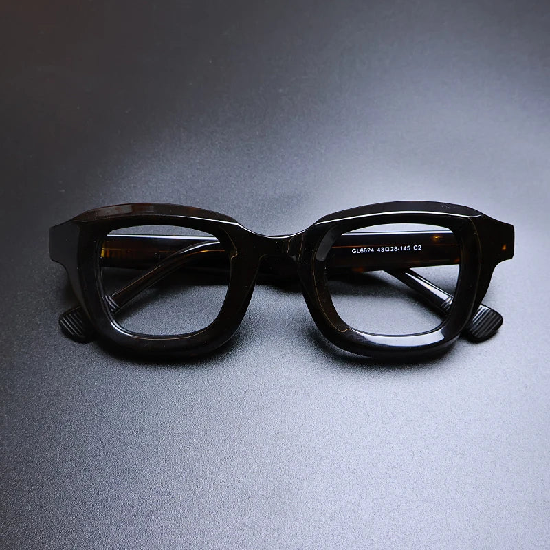 Gatenac Unisex Full Rim Square Acetate Eyeglasses Gxyj1145 Full Rim Gatenac   