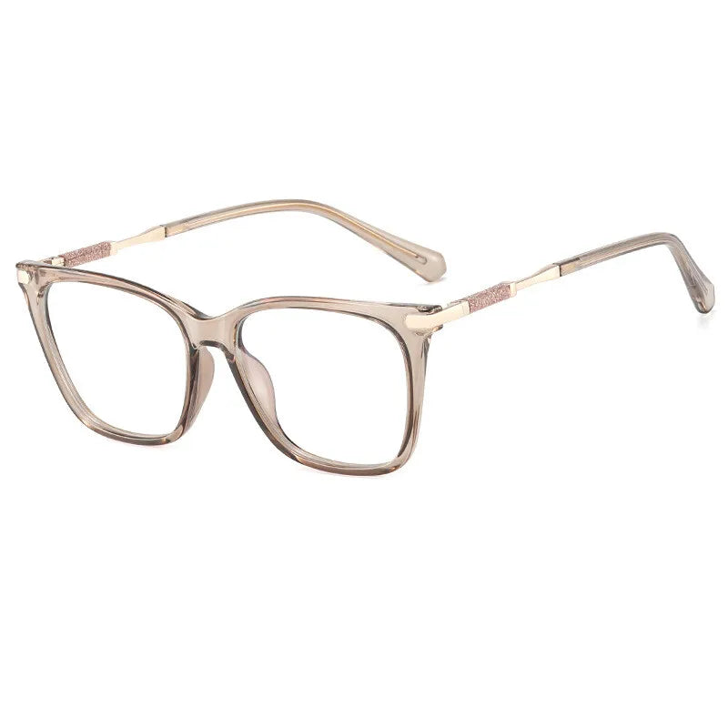 CCspace Women's Full Rim Square Tr 90 Titanium Reading Glasses 312723