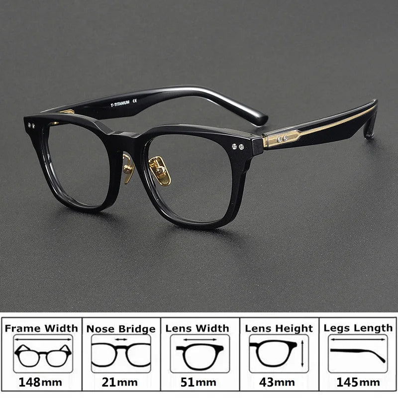 Bobbie Unisex Full Rim Square Acetate Eyeglasses NP-161