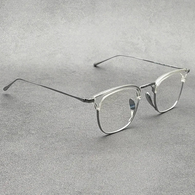 Blackmask Unisex Full Rim Square Titanium Eyeglasses BM-KM1112