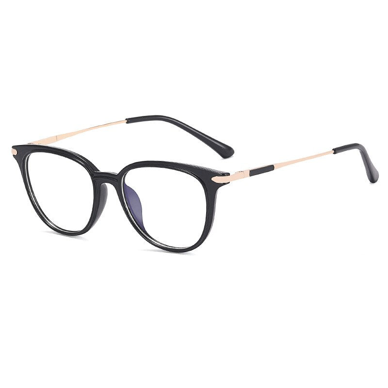 CCspace Unisex Girl's Full Rim Square Tr 90 Titanium Eyeglasses 56756 Full Rim CCspace C4Black  