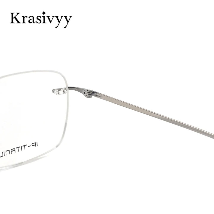 Krasivyy Unisex Rimless Square Titanium Prescription Eyeglasses KR16021 - view 5
