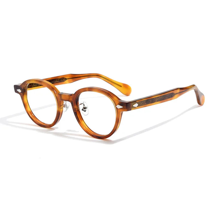 Black Mask Women's Full Rim Round Acetate Eyeglasses 23068
