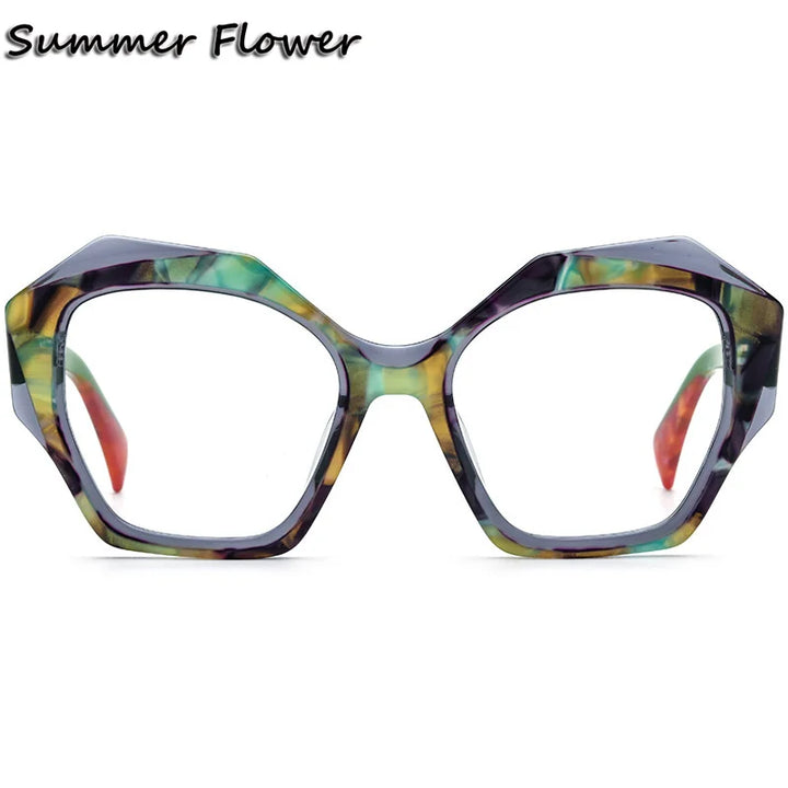 Summer Flower Women's Full Rim Butterfly Acetate Eyeglasses 619359