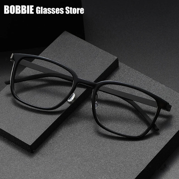 Bobbie Unisex Full Rim Square Titanium Acetate Eyeglasses 918523