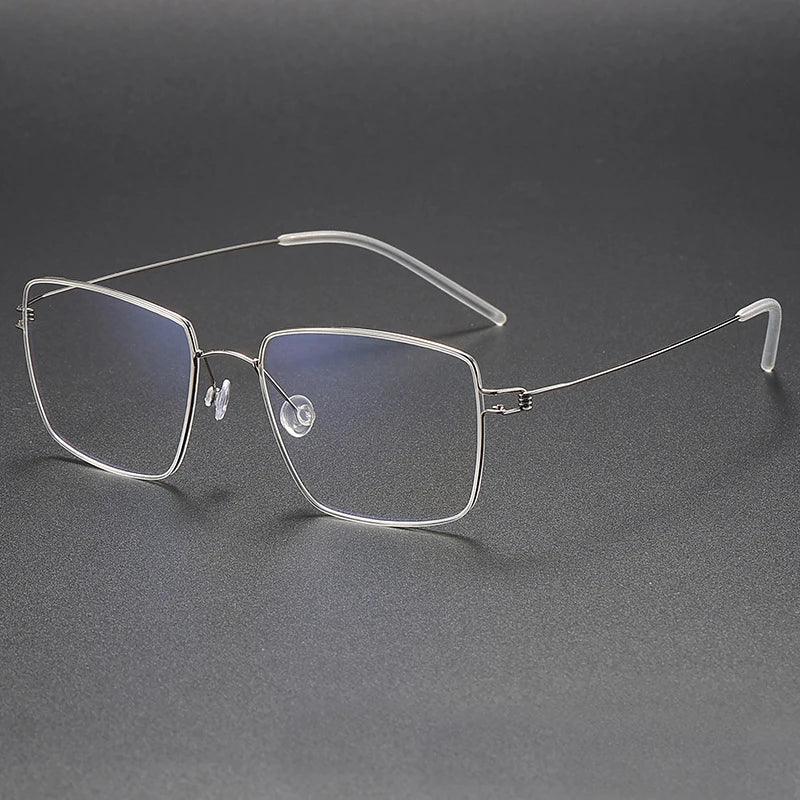 Black Mask Women's Full Rim Square Screwless Titanium Eyeglasses 54135