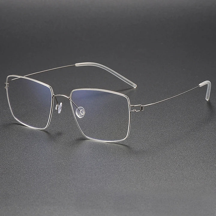 Black Mask Women's Full Rim Square Screwless Titanium Eyeglasses 54135