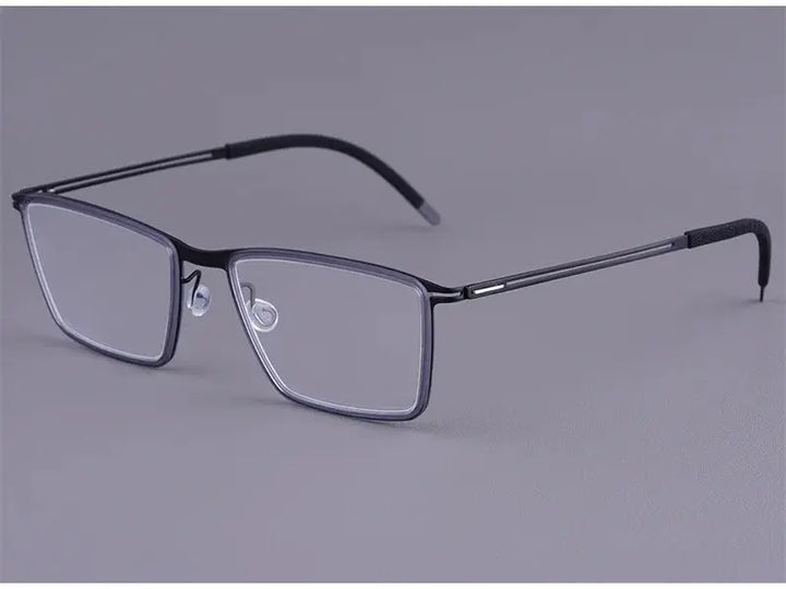Bobbie 410974 Women’s Screwless Acetate Full Rim Square Titanium Frames — view 1 | Bobbie at FuzWeb