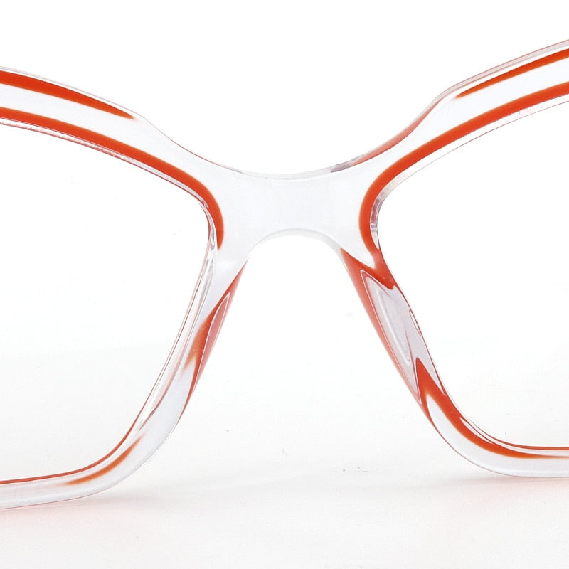 Muzz Women's Full Rim Square Hand Crafted Cat Eye Acetate Eyeglasses 9009 Full Rim Muzz   
