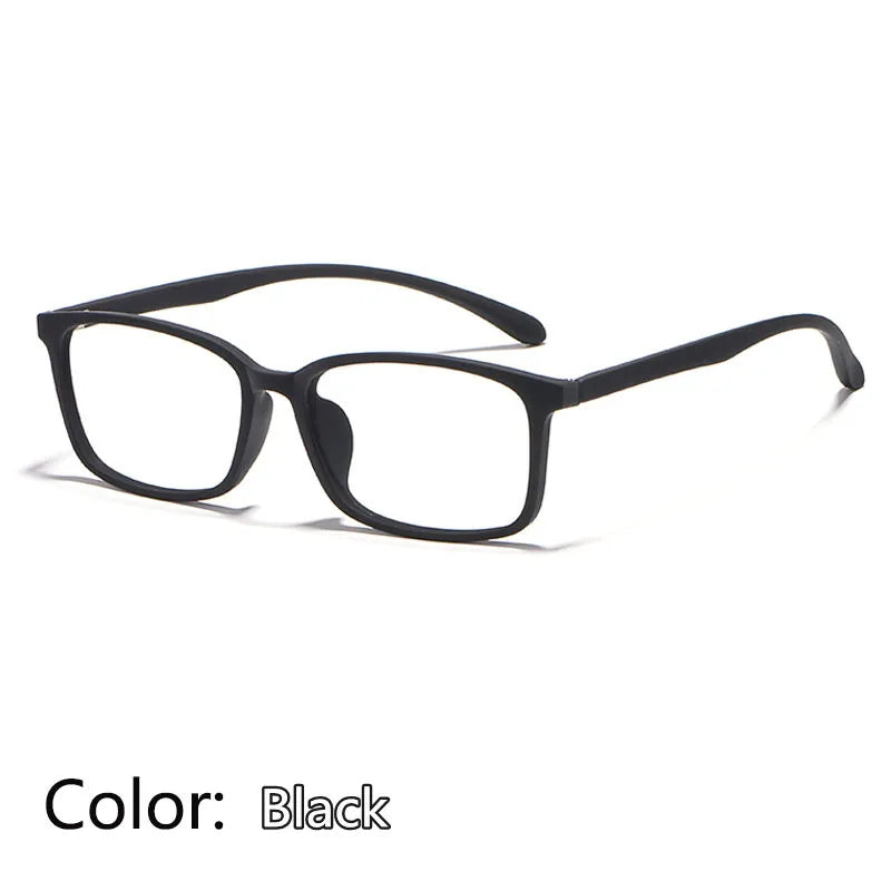 Kocolior Unisex Full Rim Square Tr 90 Hyperopic Reading Glasses 98007 Reading Glasses Kocolior Black China 0