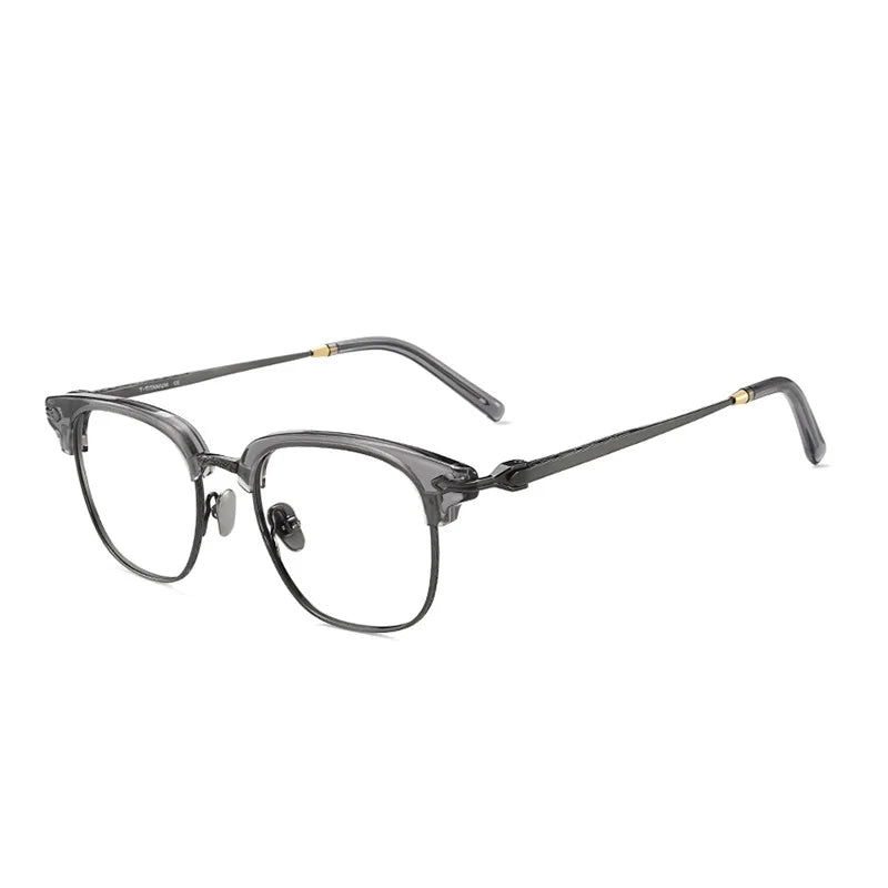 Bobbie Unisex Full Rim Square Titanium Acetate Eyeglasses 692306