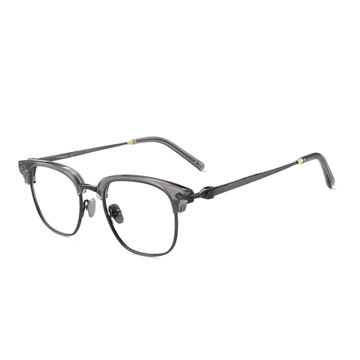 Bobbie Unisex Full Rim Square Titanium Acetate Eyeglasses 692306