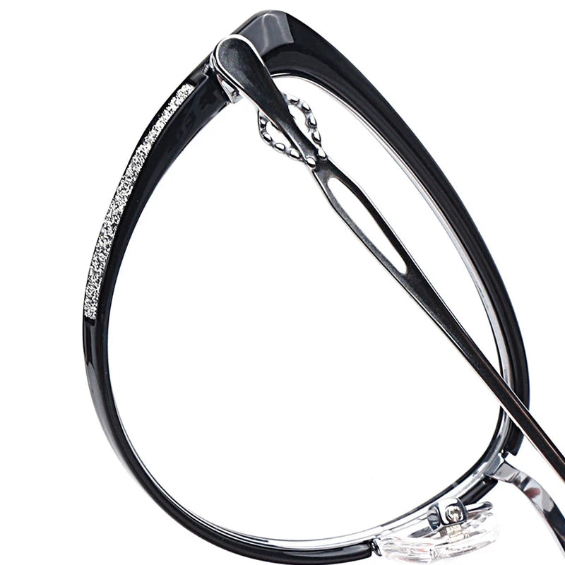 Muzz 35588 women's cat eye acetate titanium prescription eyeglasses — view 9