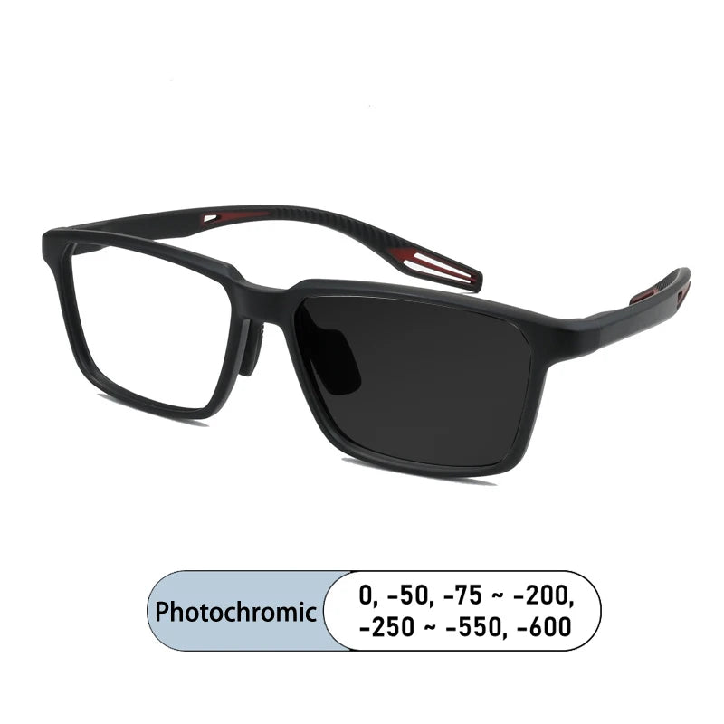 Kocolior Unisex Full Rim Square Tr 90 Photochromic Reading Glasses 725507