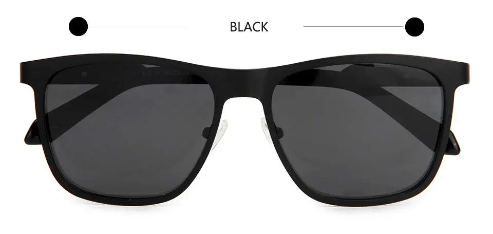 Esnbie 193100 Unisex Full Rim Square Titanium Sunglasses FuzWeb