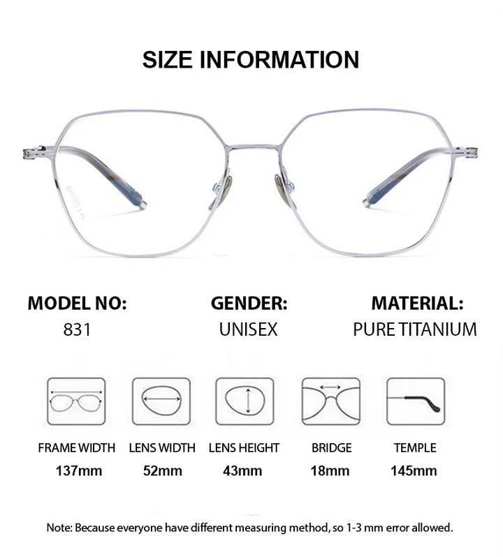 Chashma Ochki Women's Full Rim Flat Top Oval Titanium Eyeglasses 83124