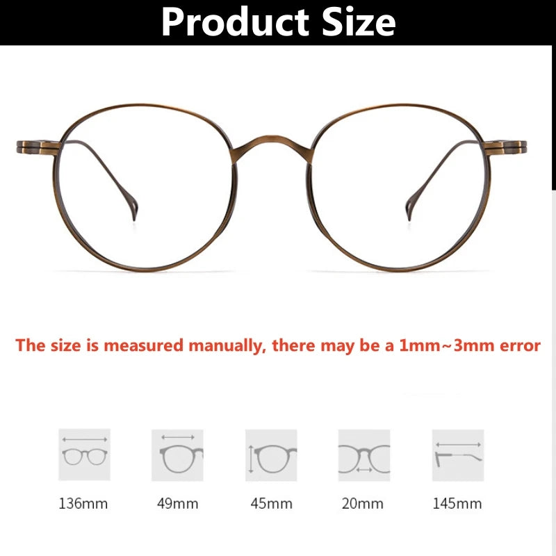 Yimaruili Women's Full Rim Oval Round Titanium Eyeglasses 610519