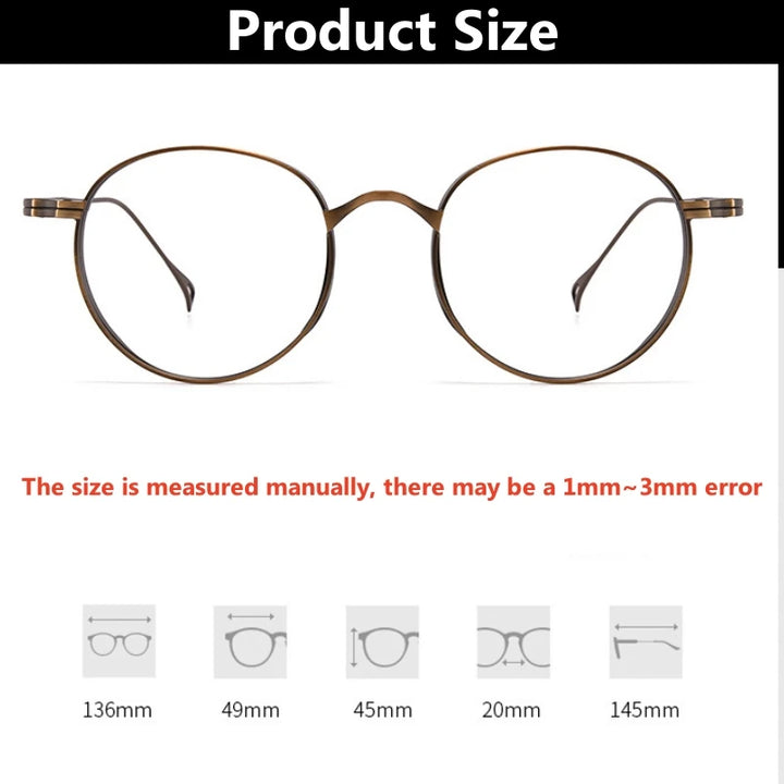 Yimaruili Women's Full Rim Oval Round Titanium Eyeglasses 610519