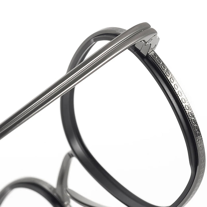 Muzz 1234 unisex oval pure titanium prescription eyeglasses — view 8