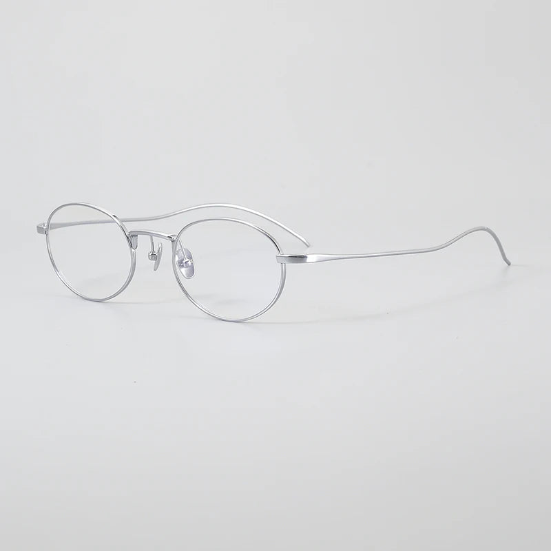 Muzz 0002 unisex small oval titanium prescription eyeglasses — view 5