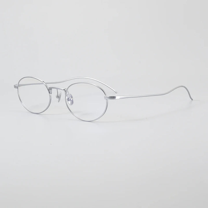 Muzz 0002 unisex small oval titanium prescription eyeglasses — view 5