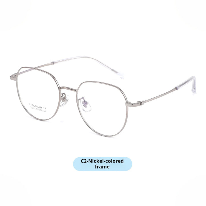 Xbora Unisex Full Rim Polygonal Pure Titanium Eyeglasses TI0261 — view 7 | Xbora at FuzWeb