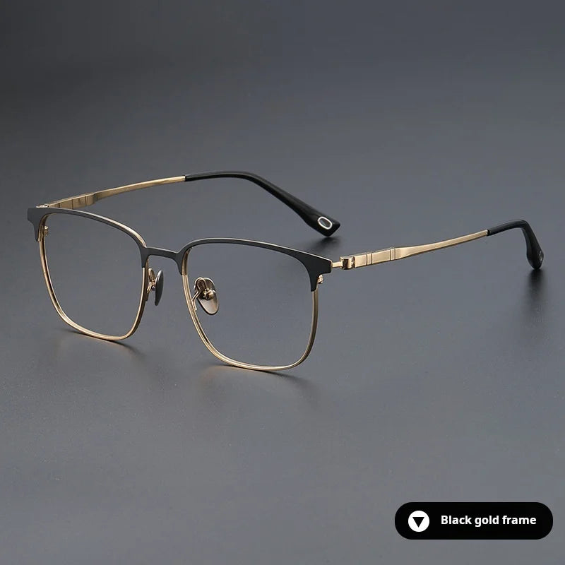 Momoja Unisex Full Rim Big Square Tr 90 Titanium Eyeglasses 770806