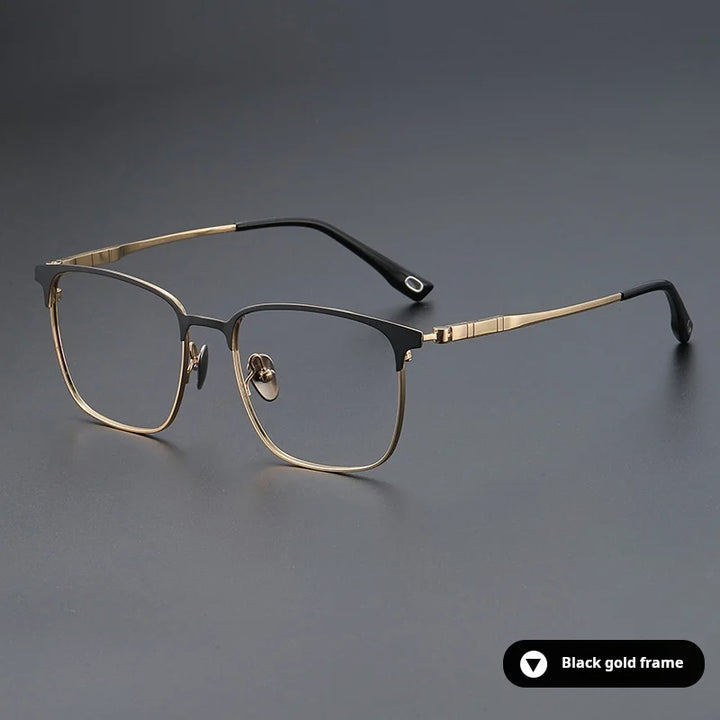 Momoja Unisex Full Rim Big Square Tr 90 Titanium Eyeglasses 770806