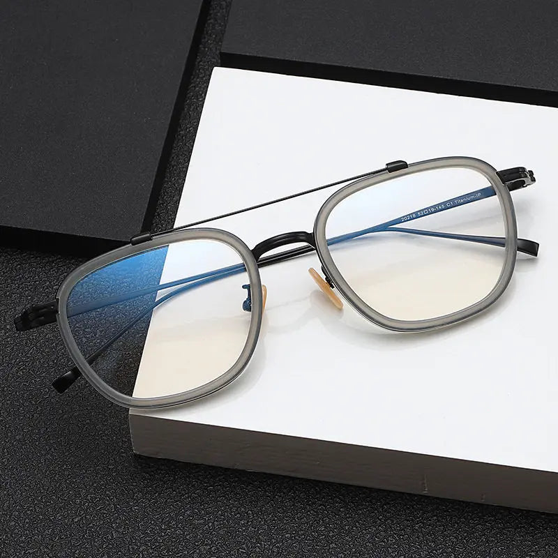 Blackmask Unisex Full Rim Square Titanium Eyeglasses BM-R9025