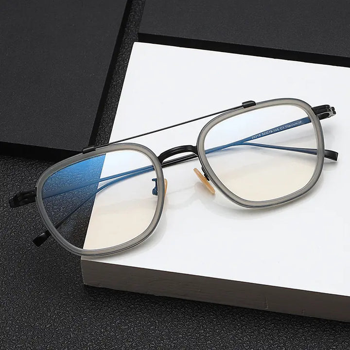 Blackmask Unisex Full Rim Square Titanium Eyeglasses BM-R9025