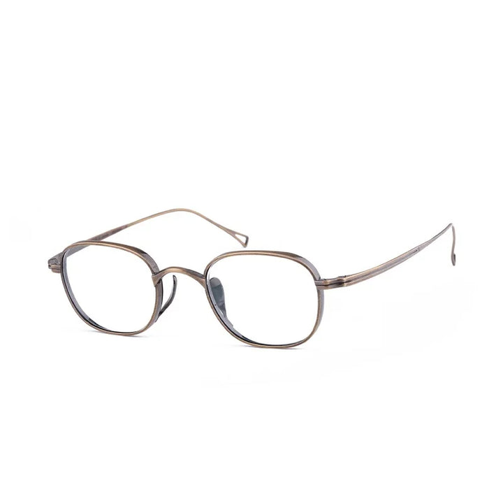 Bobbie Unisex Full Rim Small Square Titanium Eyeglasses 611439