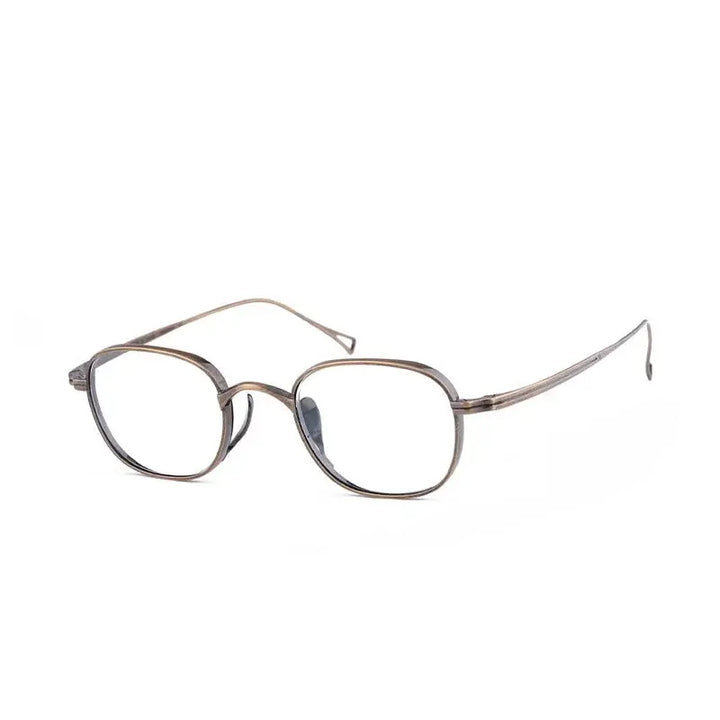 Bobbie Full Rim 101400 Unisex Polygon Square Titanium Frames FuzWeb