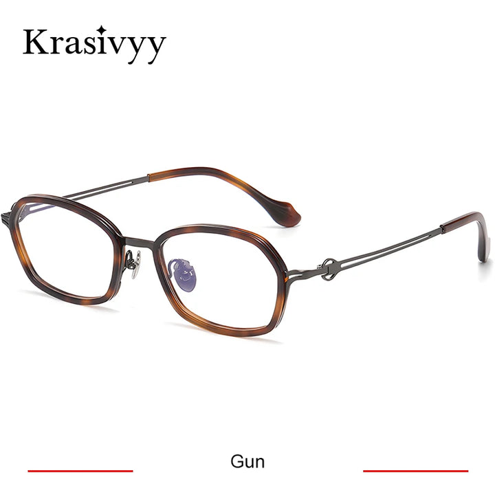 Krasivyy Unisex Full Rim Oval Titanium Prescription Eyeglasses ARLT6087 - view 10