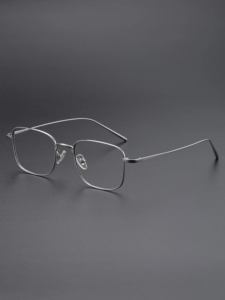 Momoja Unisex Full Rim Big Polygon Square Titanium Eyeglasses 27268