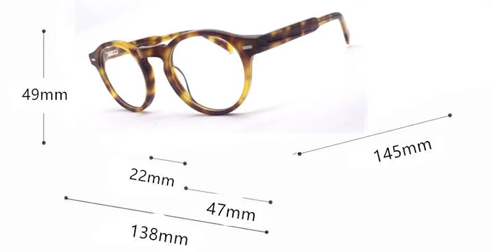 Cubojue Unisex Full Rim Oval Acetate Reading Glasses Xh0007 Reading Glasses Cubojue   