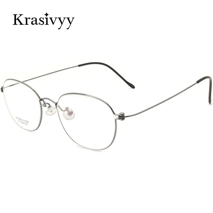 Krasivyy Mens Full Rim Oval Titanium Eyeglasses Kr7285 Full Rim Krasivyy   