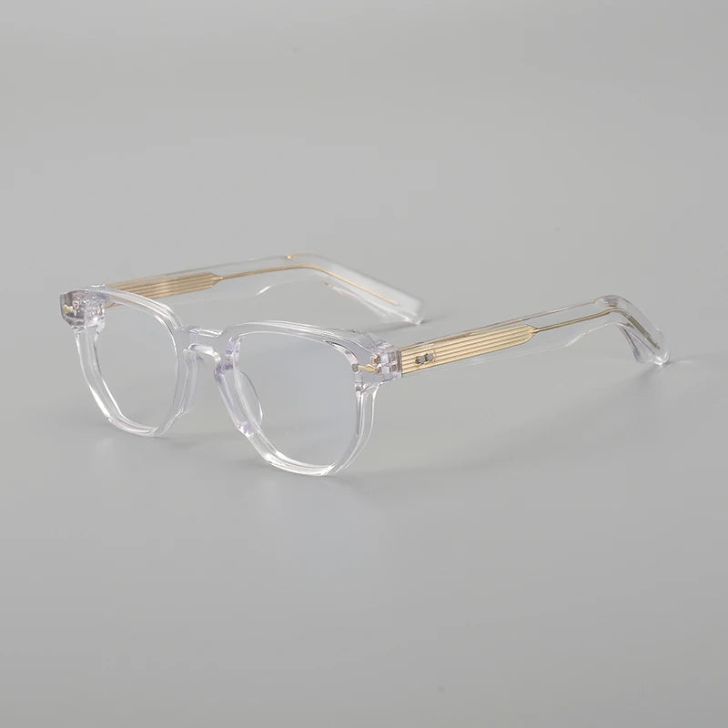 Aror Men's Full Rim Big Flat Top Square Oval Acetate Eyeglasses 396196