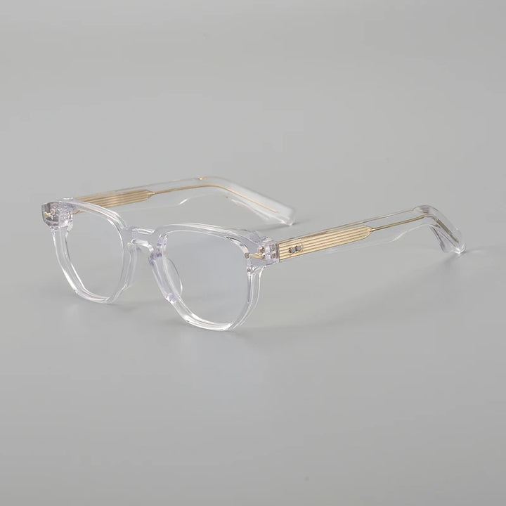 Aror Men's Full Rim Big Flat Top Square Oval Acetate Eyeglasses 396196