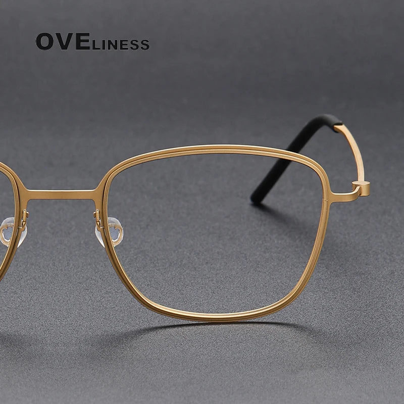 Oveliness Unisex Full RIm Square Screwless Titanium Eyeglasses 5530 Full Rim Oveliness   