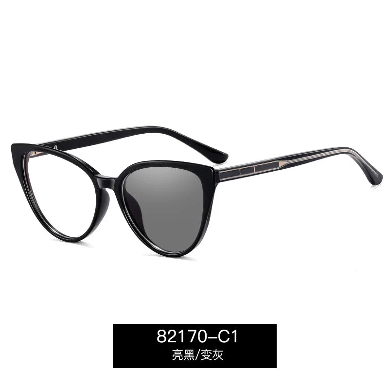 Reven Jate Women's Full Rim Oval Tr 90 Photochromic Eyeglasses 382170