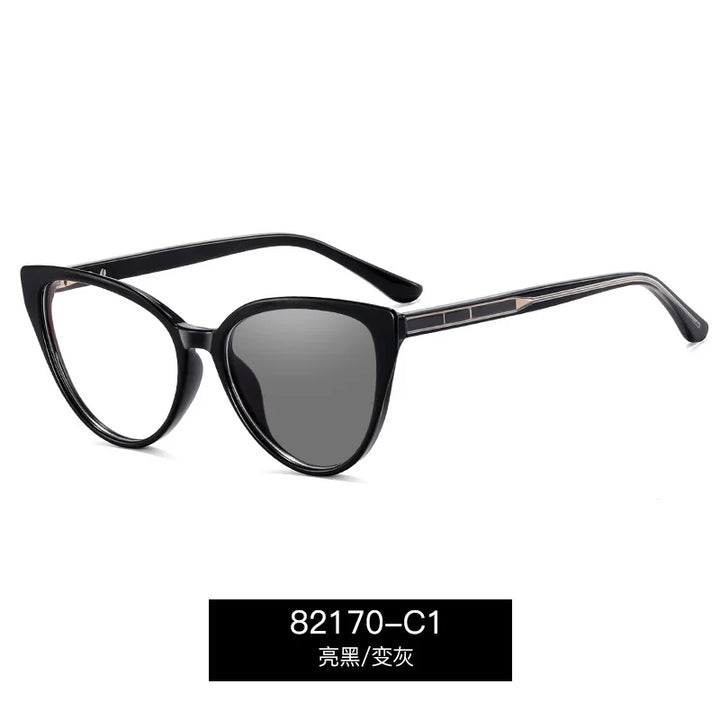 Reven Jate Women's Full Rim Oval Tr 90 Photochromic Eyeglasses 382170