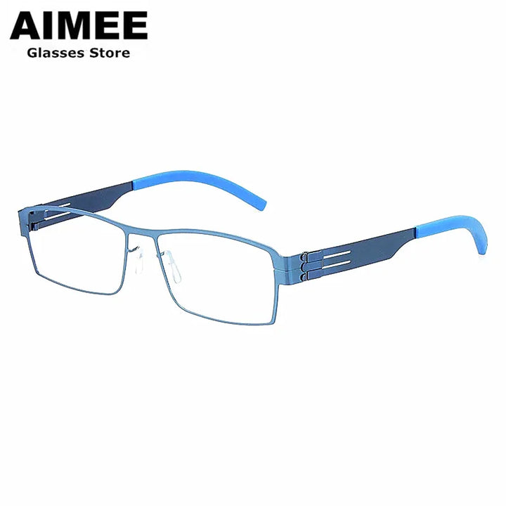 Aimee Unisex Full Rim Square Screwless Steel Eyeglasses 50851