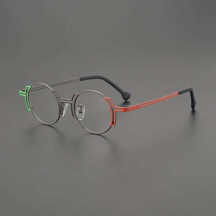 Gatenac Women's Full Rim Round Titanium Eyeglasses G85858