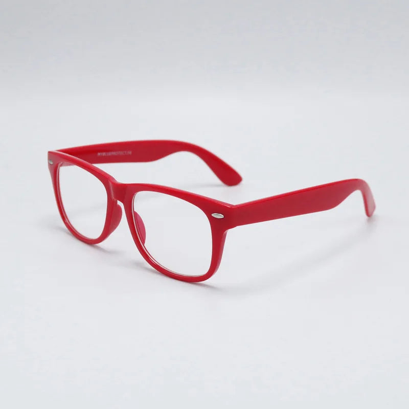 Cubojue Unisex Full Rim Square Tr 90 Titanium Reading Glasses 41040 Reading Glasses Cubojue +75 Red