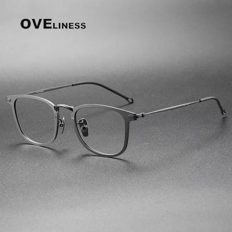 Oveliness Unisex Full Rim Oversized Square Titanium Eyeglasses 88009