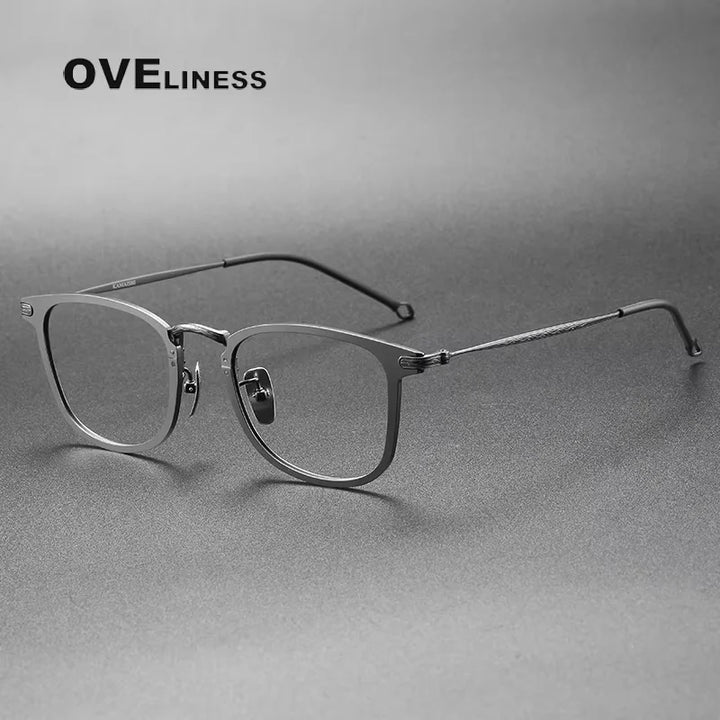 Oveliness Unisex Full Rim Oversized Square Titanium Eyeglasses 88009