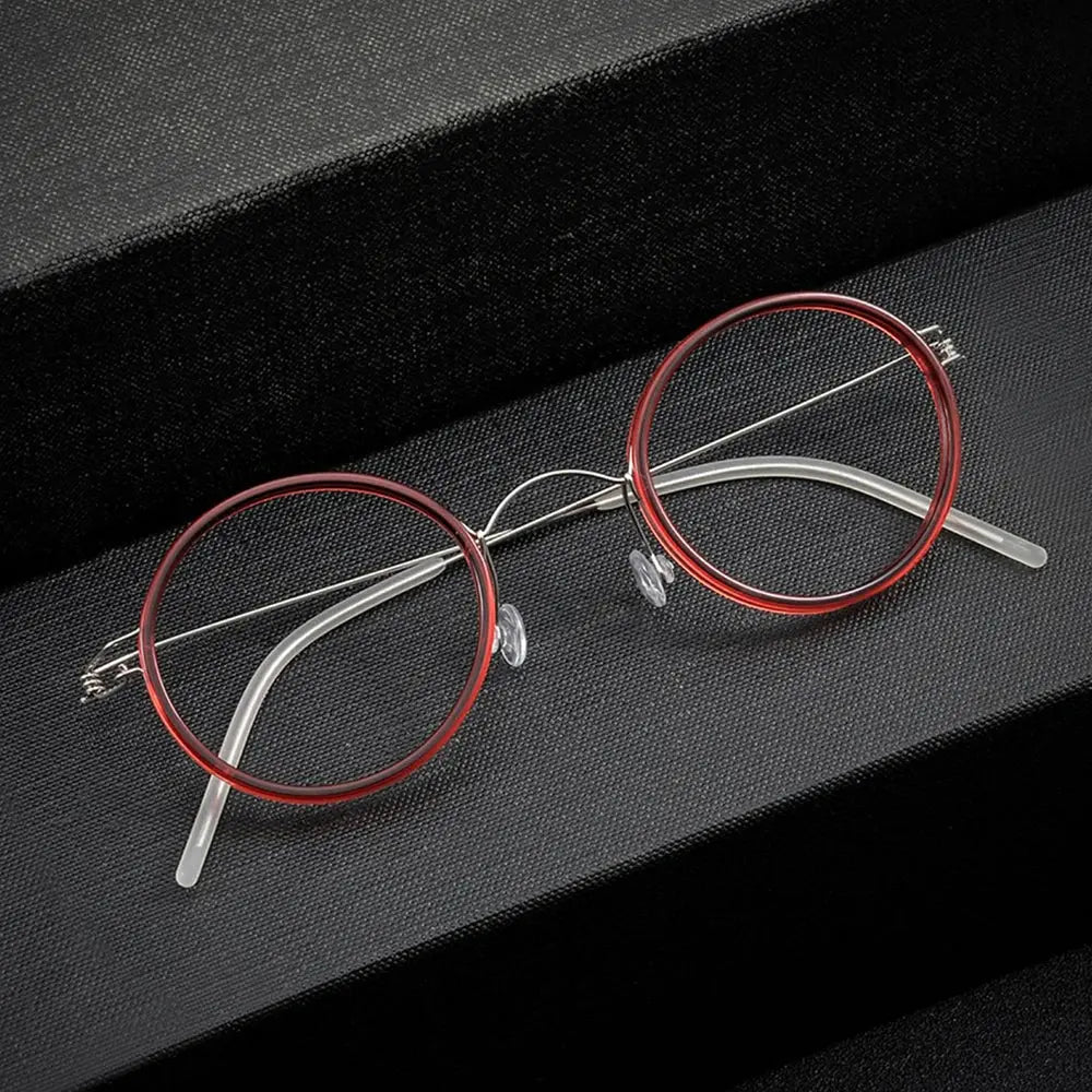 Bobbie 504522 Women’s Titanium Full-Rim Round Frames FuzWeb