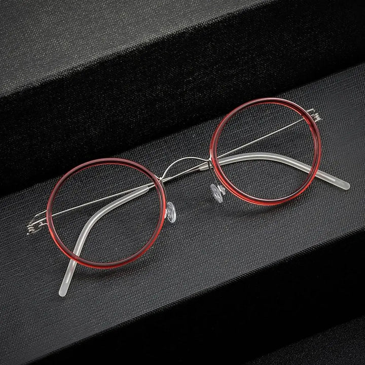 Bobbie 504522 Women’s Titanium Full-Rim Round Frames FuzWeb