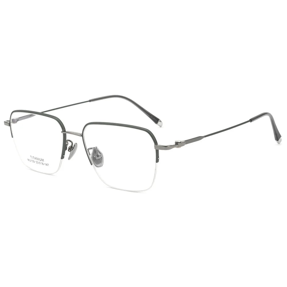 Gmei Optical MU109 men's square titanium prescription eyeglasses — view 3